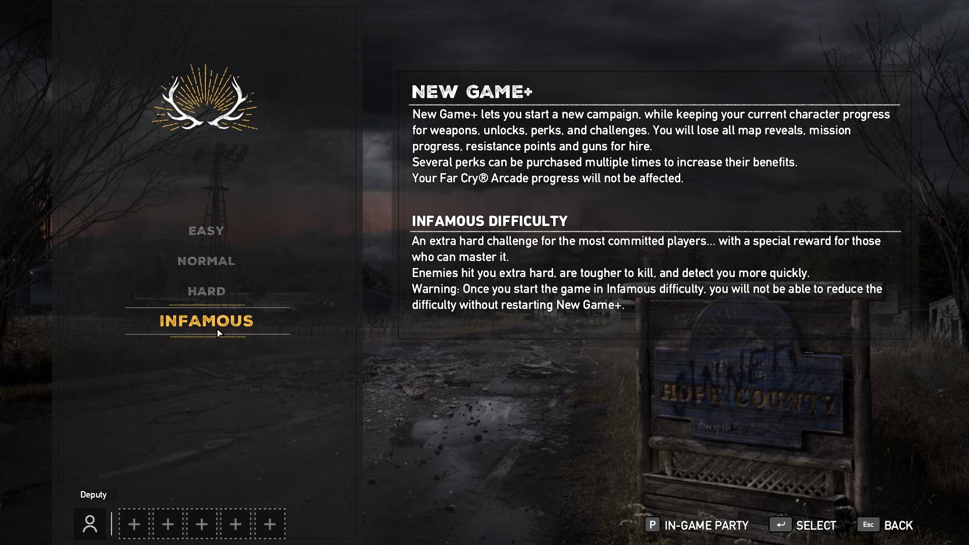 Far Cry 5 Infamous Difficulty Reward